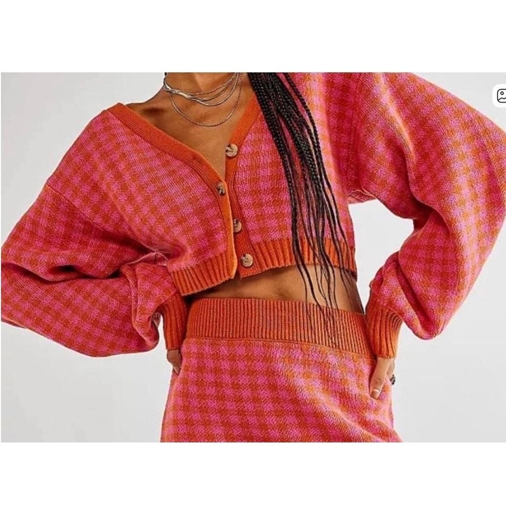 Free People / Maeve Gingham Cardigan / sz S